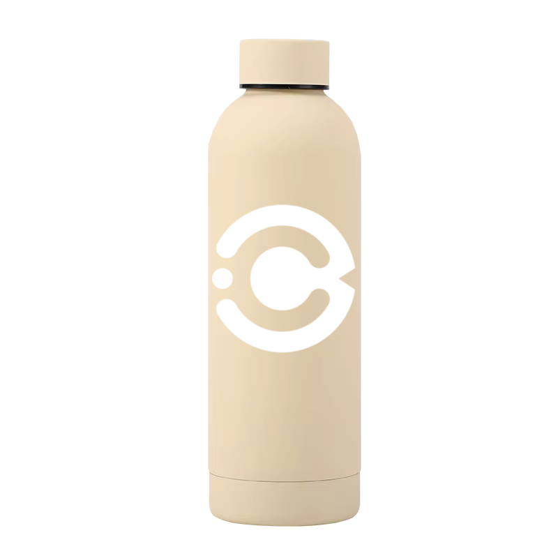 CAFFYN stainless steel small mouth sports water bottle in Beige
