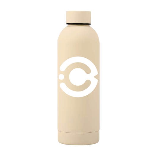 CAFFYN stainless steel small mouth sports water bottle in Beige