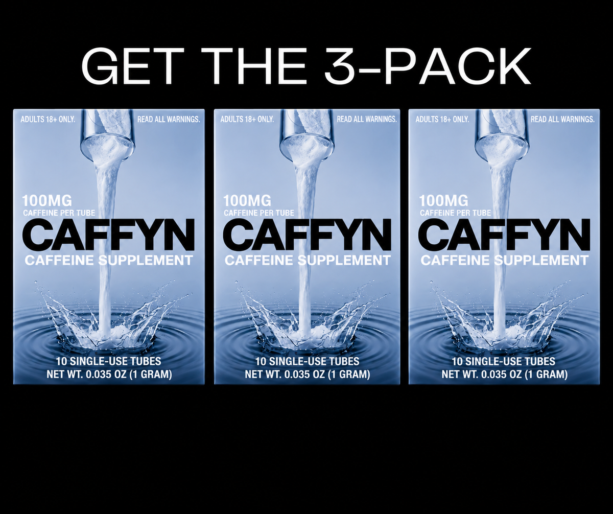 CAFFYN 100mg caffeine powder sticks 3-pack gallery image