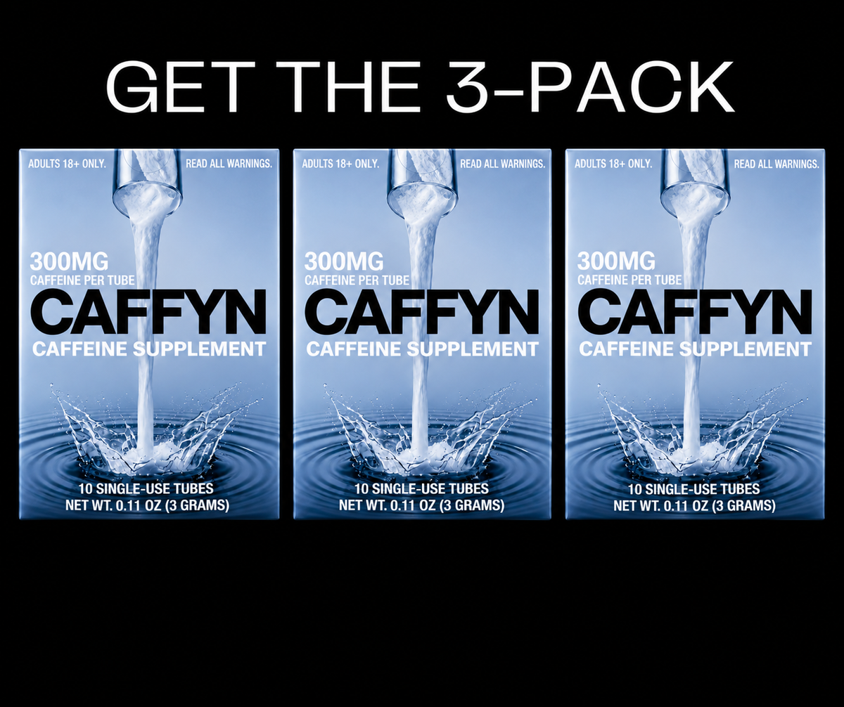 CAFFYN 300mg caffeine powder sticks 3-pack gallery image