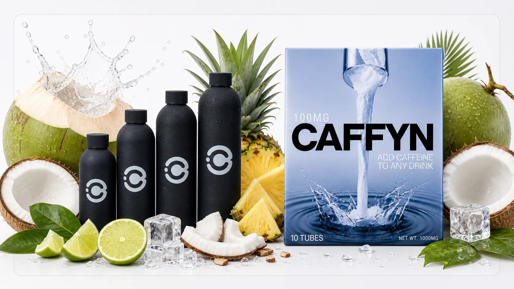 CAFFYN caffeine sticks with coconut, pineapple, and lime