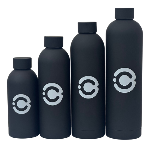 CAFFYN stainless steel bottles in four sizes